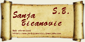 Sanja Bicanović vizit kartica